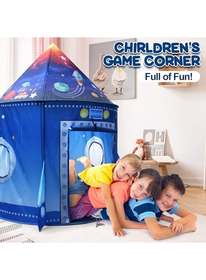 MiniMe Rocket-Shaped Pop-Up Play Tent | 36 Months to 8 Years | Durable, Tear-Resistant Polyester and Fiberglass | Features Vibrant Rocket & Planet Prints | Tool-Free Assembly, Easy Set-Up and Take-Down for Indoor and Outdoor Fun - Image 2