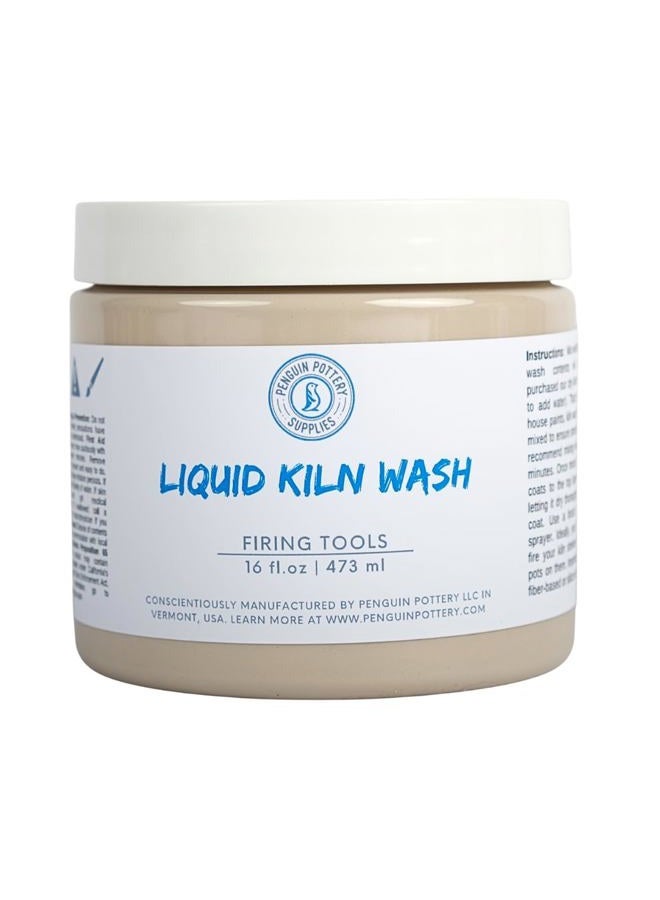 Penguin Pottery 16 oz Liquid Kiln Wash - Ready to Use - No Need to Mix - Prevent Glaze from Sticking to Kiln Shelves - Image 1