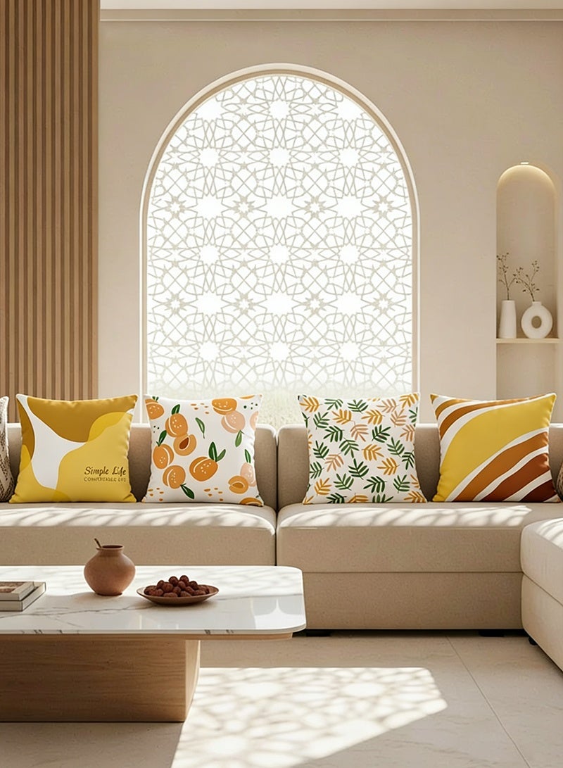 ثري شيب أغطية الوسائد المكونة من 4، غطاء وسادة القذف، أغطية الوسائد من طراز ميلارد 45 سم × 45 سم، أغطية الوسائد التي تحتوي على سرير كوخ غرفة المعيشة أرائك 18×18 بوصة (نمط مزدوج الجوانب) - Image 3