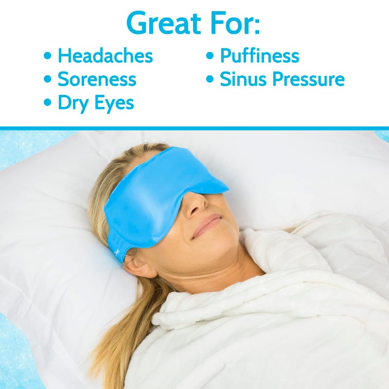 Arctic Flex Cold Eye Mask - Gel Ice Pack For Cool Sleeping, Dry Night Treatment - Reusable Hot Spa Therapy For Sleep, Skin Puffiness, Migraine - Image 4