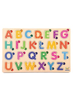 Webby Wooden Alphabets Montessori Educational Pre-School Puzzle Toy For 2+ Years Kid  - Image 1