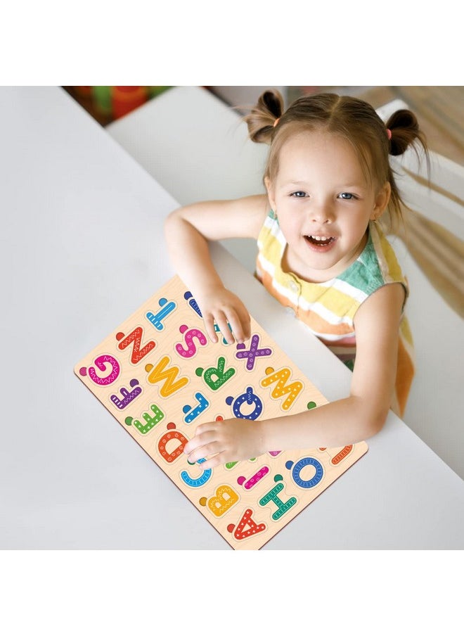 Webby Wooden Alphabets Montessori Educational Pre-School Puzzle Toy For 2+ Years Kid  - Image 3