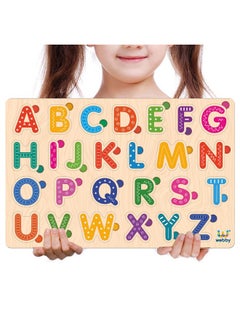 Webby Wooden Alphabets Montessori Educational Pre-School Puzzle Toy For 2+ Years Kid  - Image 5