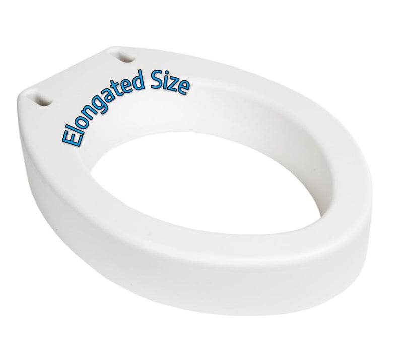 Essential Medical Supply مقعد مرحاض مرتفع من Essential Medical Supply لوعاء مطول بارتفاع 3.5 بوصة - 19 × 14 × 3.5 بوصة، لرفع مقعد المرحاض لكبار السن والبالغين وكبار السن بسعة وزن 300 رطل - Image 1