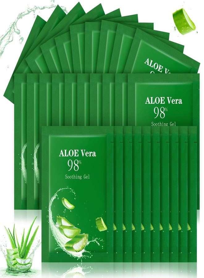 Siifert 30 Pcs Aloe Vera Gel Bulk Travel Size Soothing Gel 98% Organic Aloe Vera Moisturizer for Skin and Hair Face Moisturizer for Sunburns Relief, Razor Burns, DIY Skincare - Image 1