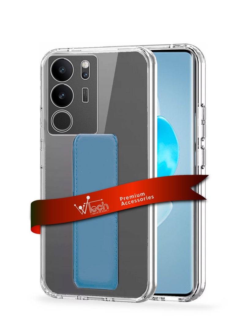 Wtech TPU Hand Grip Air Pillow Case Cover For Vivo V29 5G 2023 Clear/Sky Blue - Image 1