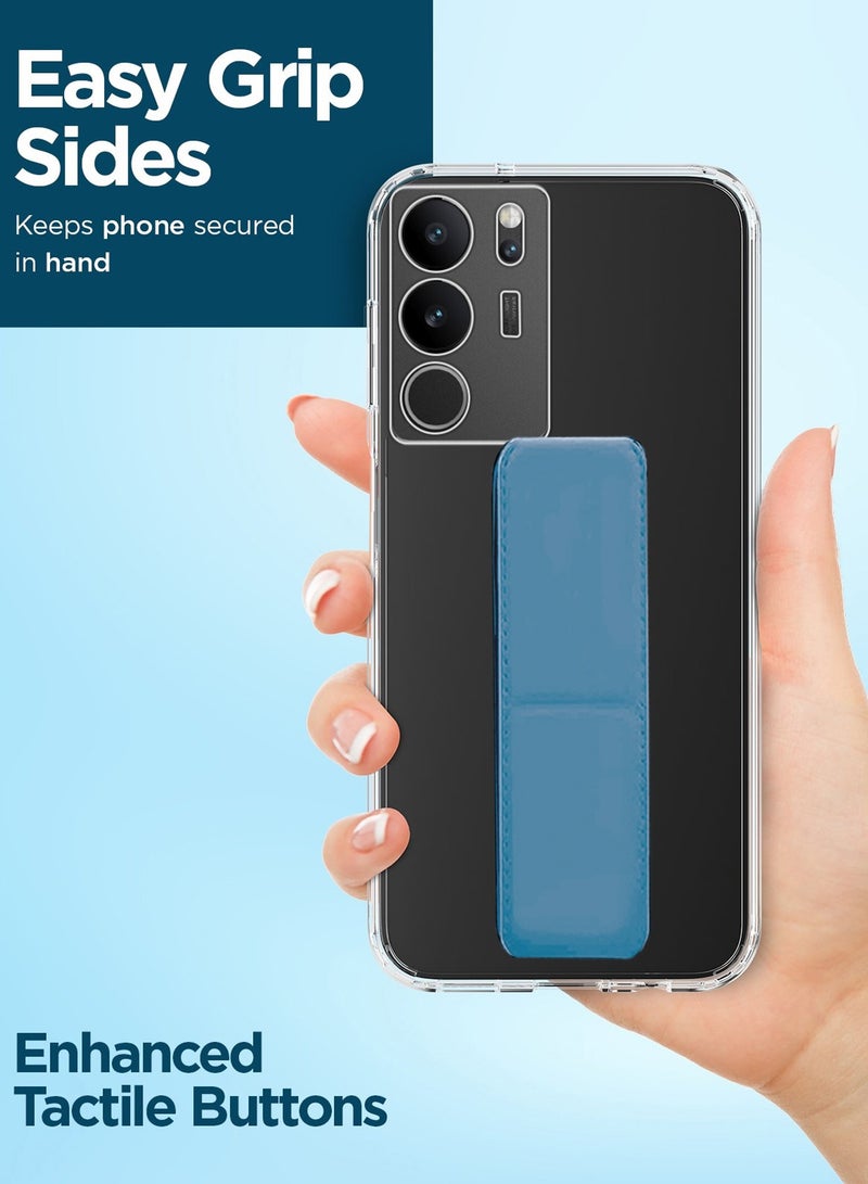 Wtech TPU Hand Grip Air Pillow Case Cover For Vivo V29 5G 2023 Clear/Sky Blue - Image 2