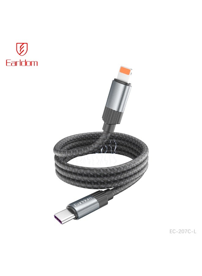Earldom cable Magnetic EC-207C-L  USB-C – Lightning 27W 1 meter   – Black - Image 1