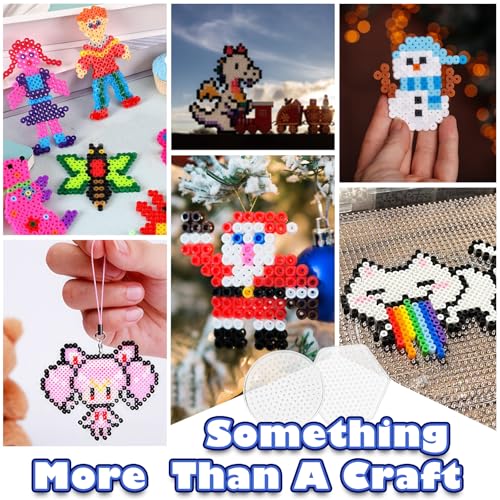 FUNZBO 15000+ 5mm Fuse Beads Kit - 72 Colors | 66 Patterns, Christmas Arts and Crafts for Kids, Art Decorations for Room, Christmas Toys Gifts for Girls, Boys and Teens Age 5+ Years Old - Image 4
