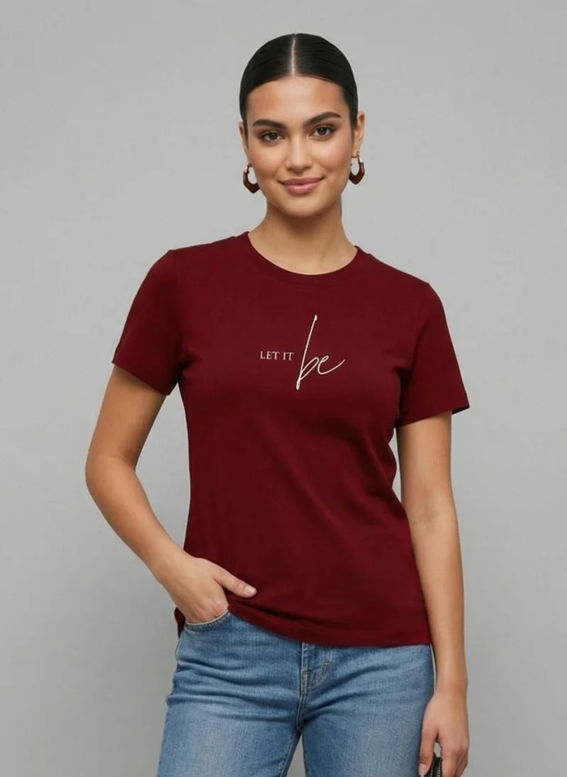 نوبيرو Nobero Women Regular Fit Printed T-shirt
