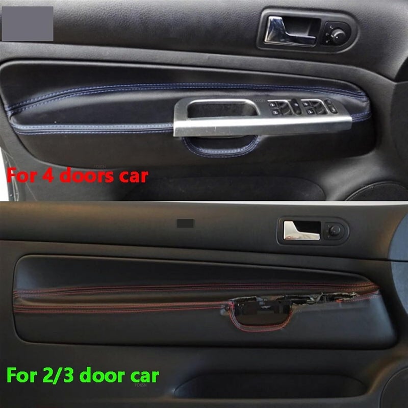 QASULER Microfiber Leather Door Armrest Cover for VW - Image 5