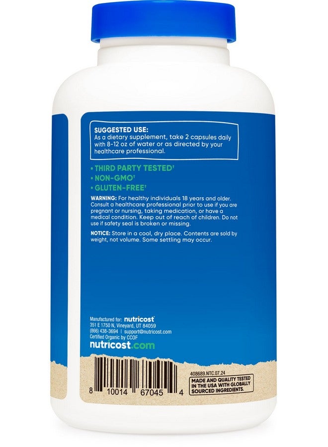 Nutricost Organic Cinnamon (Ceylon Cinnamon) 1,200mg Serving, 150 Capsules - Gluten Free, Non-GMO - Image 4