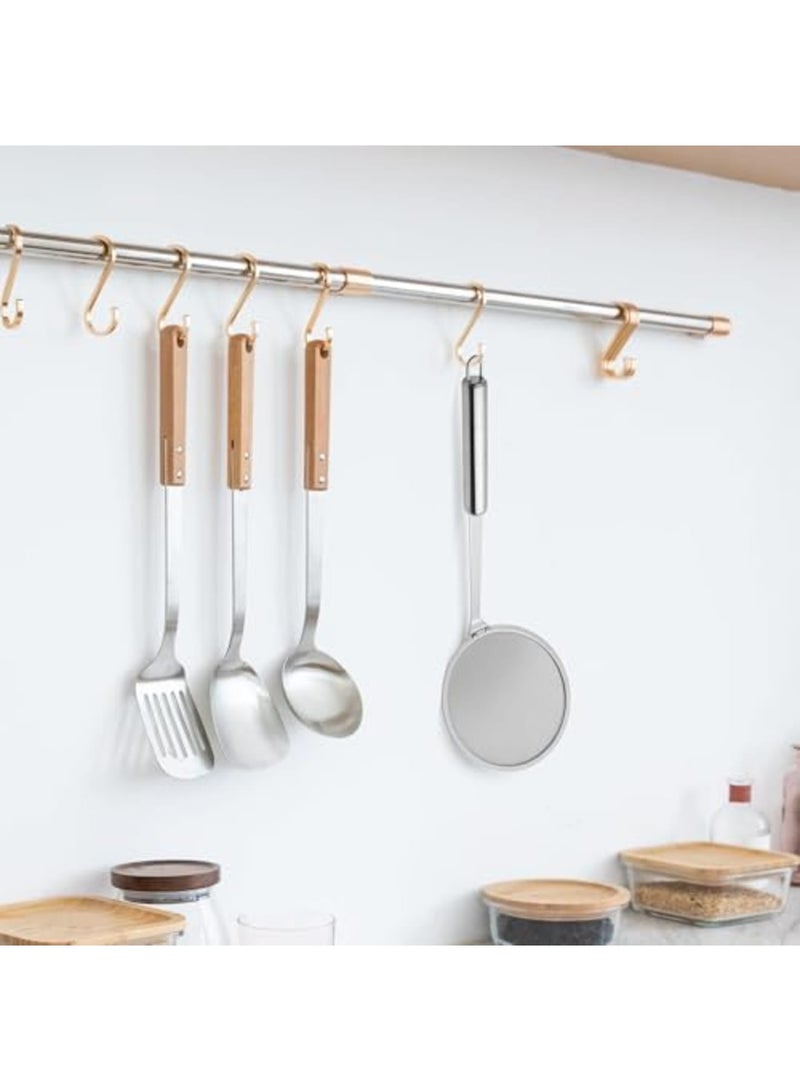 SYOSI 3 Pcs Fine Mesh Strainer Set - 304 Stainless Steel Oil Skimmer Spoon, Tea Strainer, Fryer Skimmer for Kitchen, Small Sieve with Long Handle for Efficient Filtration (10cm, 12cm, 14cm) - Image 2