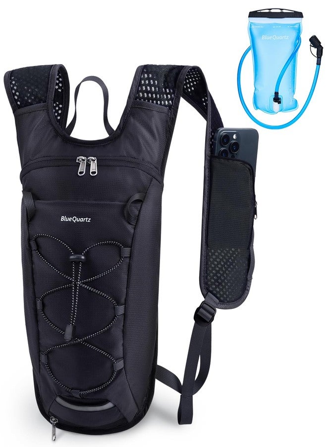 Blue Quartz Hydration Backpack with 2L Water Bladder, Hiking Water Backpack for Women Men, Lightweight Cycling Daypack with Phone Pocket & Helmet Net Bag, Hydration Pack for Biking, Running, Skiing - Image 1