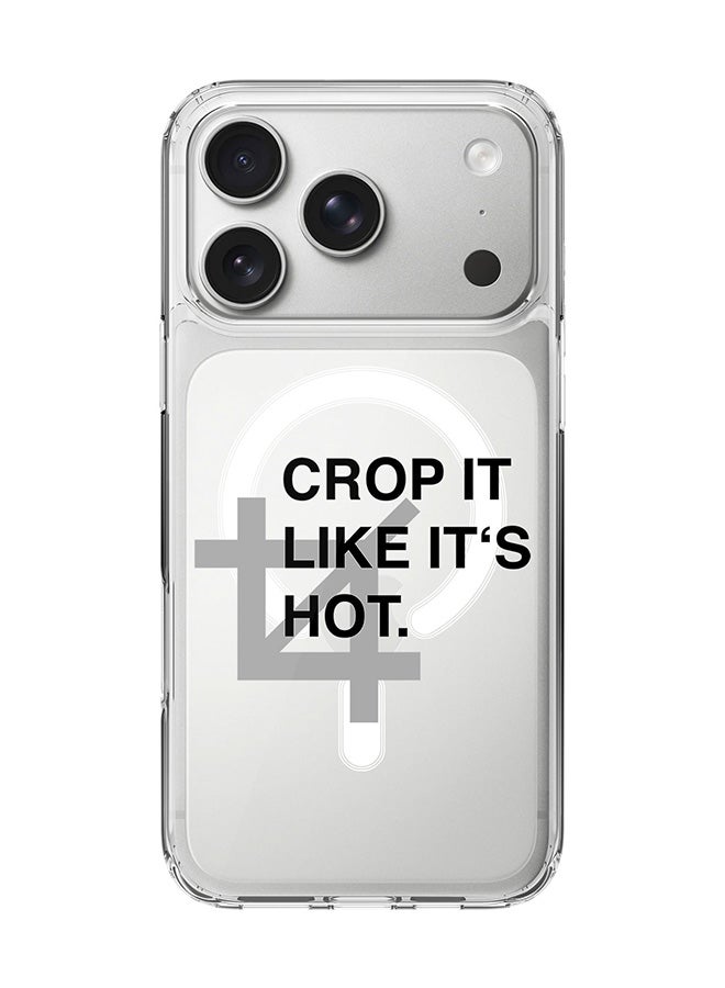 Stylizedd Classic Clear MagSafe Case for iPhone 17 Pro , Hybrid Soft Case Flexible Edges Anti Drop TPU PC Gel Thin Transparent Cover [ Designed for iPhone 17 Pro ] - Crop It