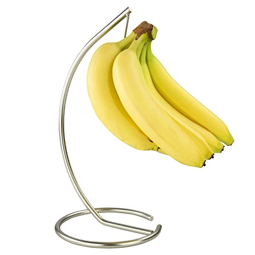 Spectrum Diversified Euro Banana Holder, Countertop Fruit Tree, Sturdy Steel Banana Hanger & Soft Pretzel Display for Home or Bar, Countertop Food Storage, Satin Nickel (42978) - Image 4