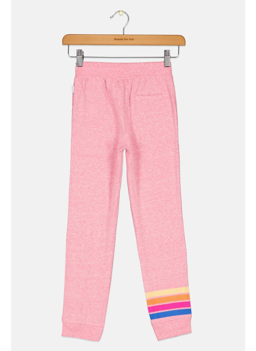 CONVERSE Kids Girl Brand Logo Jogger Pants, Pink  - Image 2