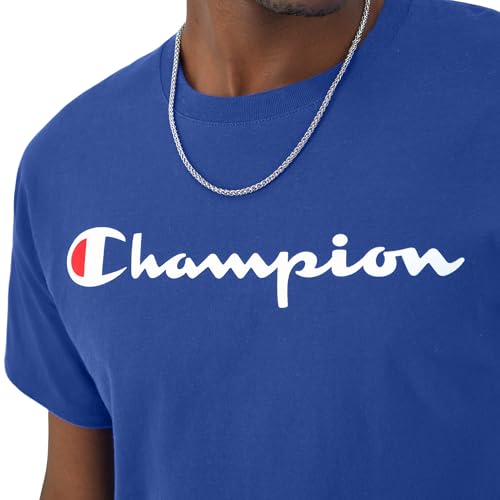 Champion mens Classic T-shirt, Script Logo T Shirt, Surf the Web-y07718, XX-Large US - Image 4