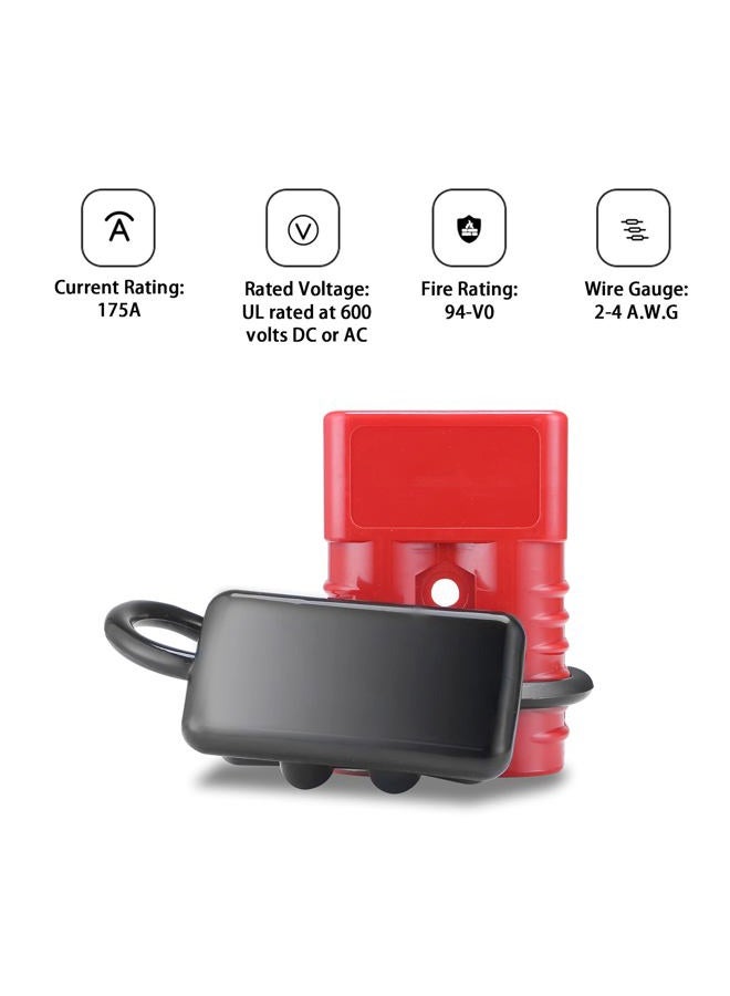 MUYI 2 قطع 175A موصلات سلكية سريعة الفصل/الاتصال لبطارية 2-4 AWG 12-36V AC/DC لنظام سحب الونش - Image 4