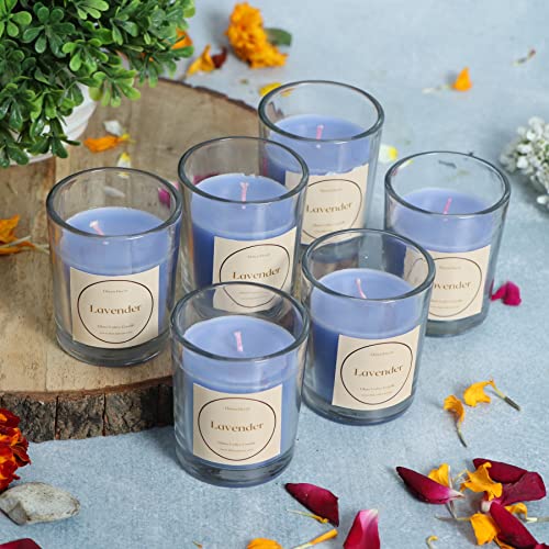 Floryn Decor® Votive Glass Candle | Perfume Candles for Home Decor | Candles for Home Decoration Fragrance | Burning Time- 10 Hours Each (Pack of 12, Scent- Lavender) - Image 2