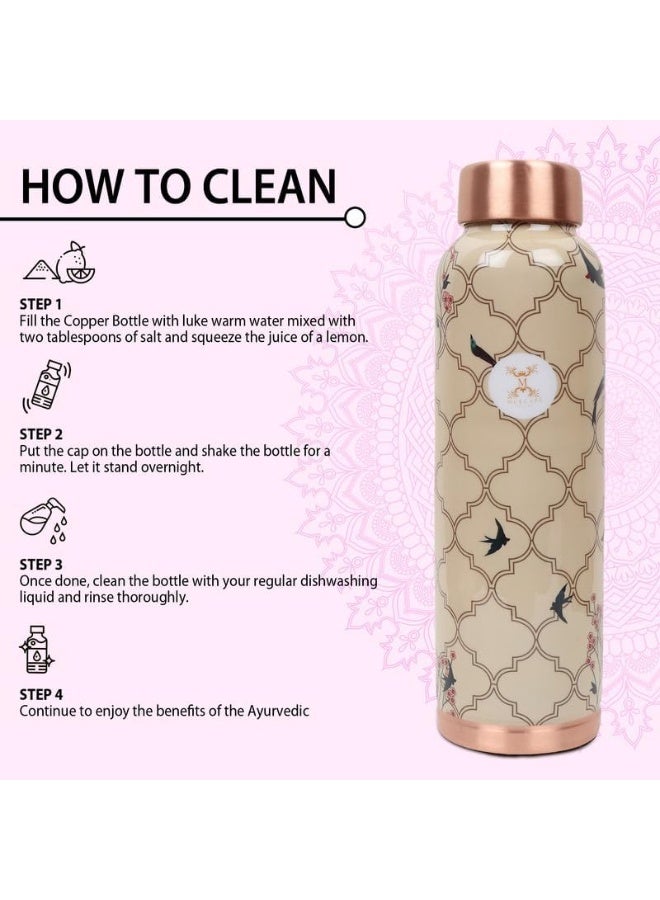 MERCAPE® MERCAPE BPA Free Hydration Game Pure Copper Water Bottle - Joint Less, Leak Proof (950ml) - Image 2