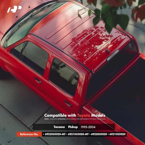 A-Premium APremium Front Driver Passenger Exterior Door Handles Upgraded Metal Compatible with Toyota Tacoma 19952004 Textured Black wKeyhole Replace 6922035020 6921035020 TO1310117 TO1311117 - Image 3
