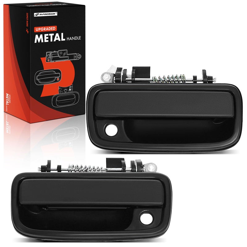 A-Premium APremium Front Driver Passenger Exterior Door Handles Upgraded Metal Compatible with Toyota Tacoma 19952004 Textured Black wKeyhole Replace 6922035020 6921035020 TO1310117 TO1311117 - Image 2