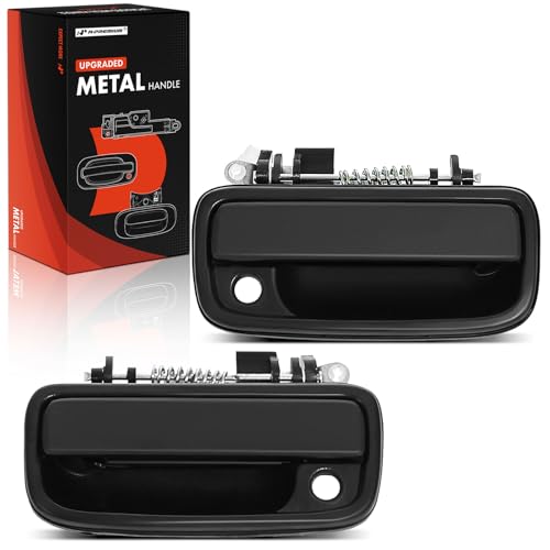 A-Premium APremium Front Driver Passenger Exterior Door Handles Upgraded Metal Compatible with Toyota Tacoma 19952004 Textured Black wKeyhole Replace 6922035020 6921035020 TO1310117 TO1311117 - Image 1