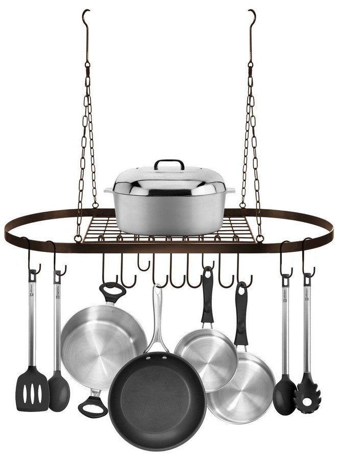Matiko Hanging Ceiling Pot & Pan Rack with Hooks | Multi-Purpose Kitchen Storage Organizer for Cookware, Utensils, Mugs, Books | Space-Saving Durable Metal Rack for Home & Restaurant - Image 1
