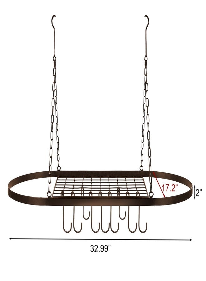 Matiko Hanging Ceiling Pot & Pan Rack with Hooks | Multi-Purpose Kitchen Storage Organizer for Cookware, Utensils, Mugs, Books | Space-Saving Durable Metal Rack for Home & Restaurant - Image 2