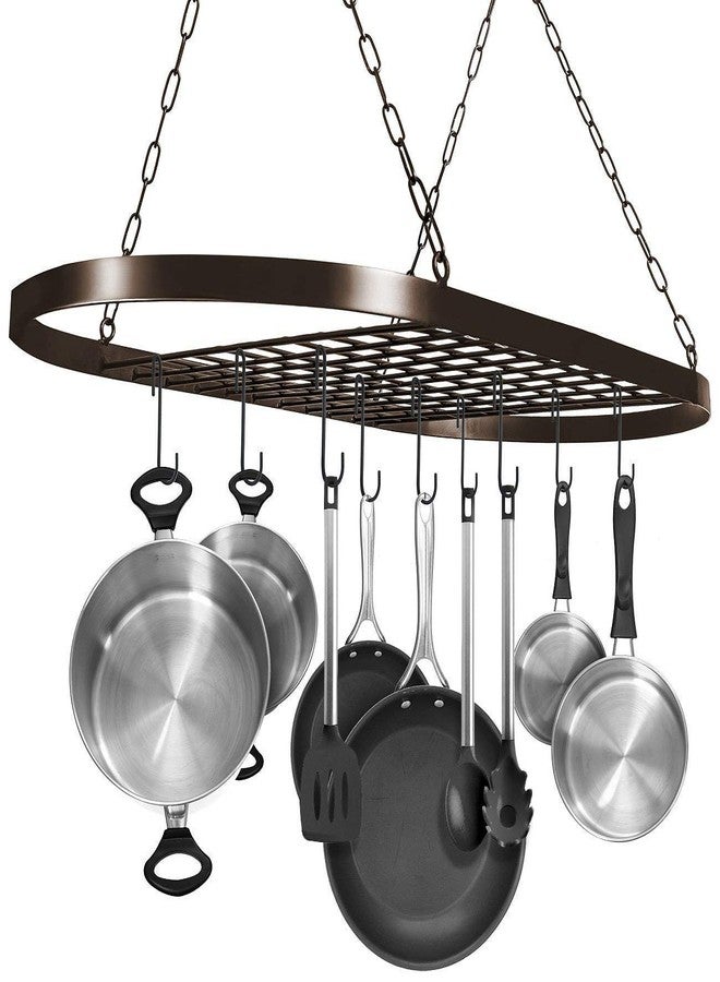 Matiko Hanging Ceiling Pot & Pan Rack with Hooks | Multi-Purpose Kitchen Storage Organizer for Cookware, Utensils, Mugs, Books | Space-Saving Durable Metal Rack for Home & Restaurant - Image 3
