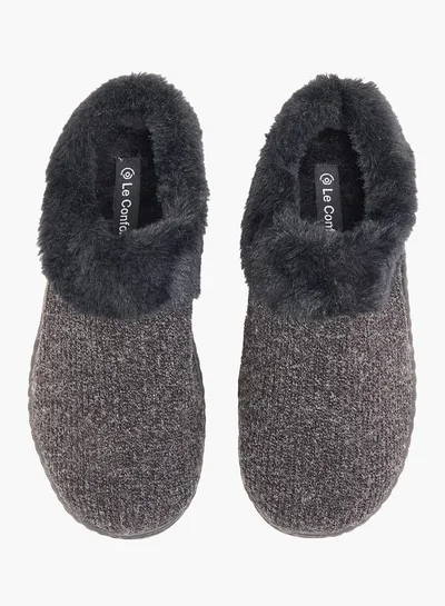 Le Confort Textured Slip-On Bedroom Slippers