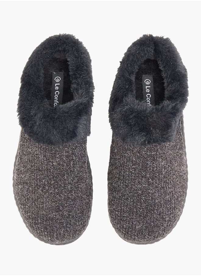 Le Confort Textured Slip-On Bedroom Slippers  - Image 1