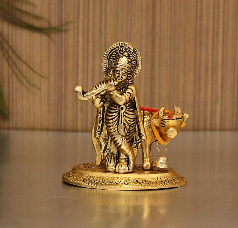 CraftVatika Rakhi Gift Combo for Brother Bhaiya and Bhabhi | Bhai Bhabhi Couple Rakhis Set of 2 | Rakhi with Premium Krishna Idol Gift for Brother | Kundan Lumba rakhis for Bhai Kids Women Girls - Image 3