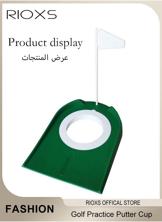 RIOXS - 3 Pcs Golf Practice Putter Cup with Flag Plastic Golf Hole Training Aids Home Office Indoor Outdoor - Image 1