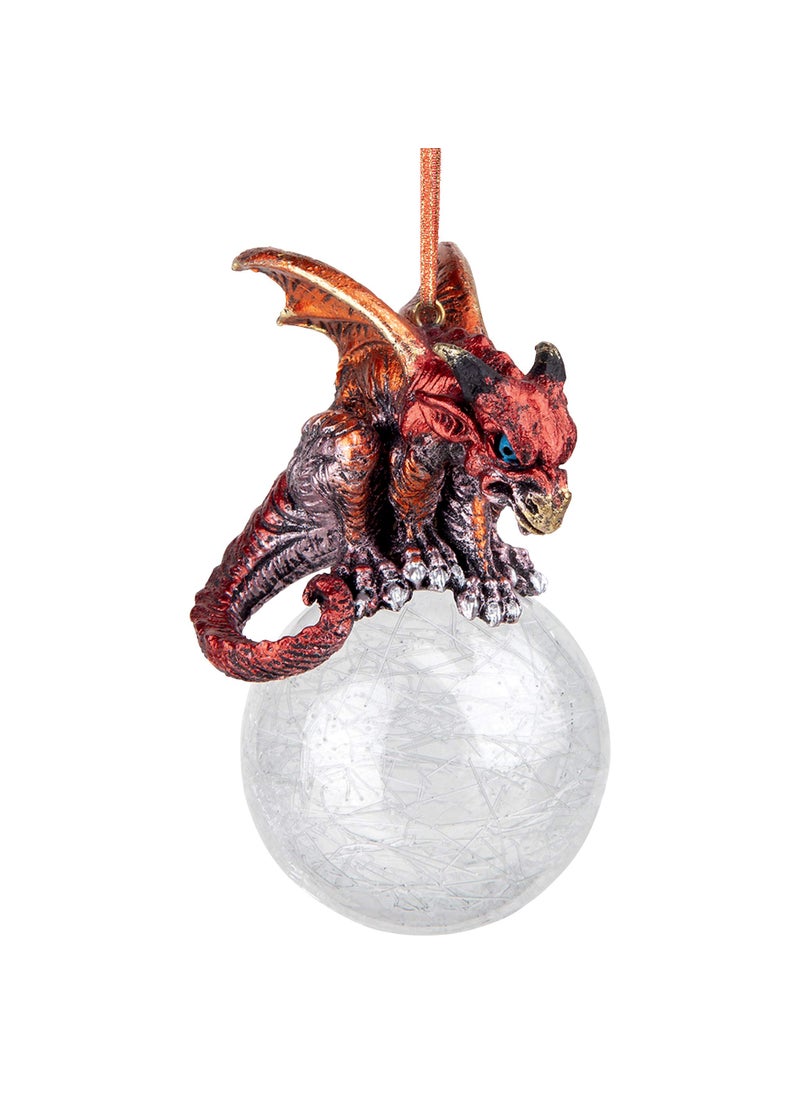 Design Toscano Pensive Percher Dragon 2018 Collectible Holiday Christmas Ornament  3 Inch  full color  - Image 1