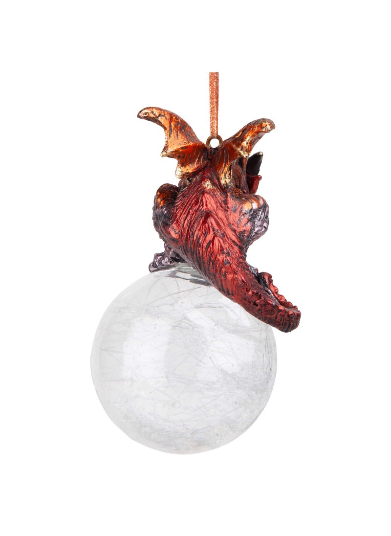 Design Toscano Pensive Percher Dragon 2018 Collectible Holiday Christmas Ornament  3 Inch  full color  - Image 3