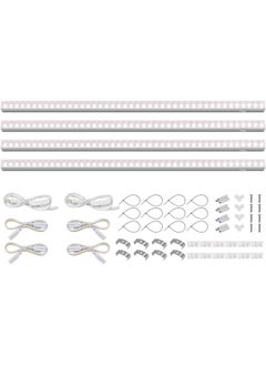 Barrina  Grow Lights For Indoor Plants Full Spectrum Sunlight 2Ft 40W 4 X 10W 250W Equivalent Led Grow Light Bulbs T5 Grow Lights Plug And Play Pinkish White 4-Pack