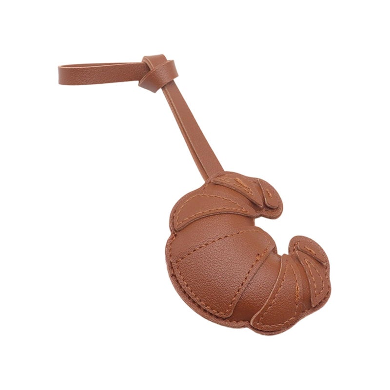 Creative Croissants Leather Keychain Coffee Charm Decorative Charm Accessory For Home Car Office - Image 2