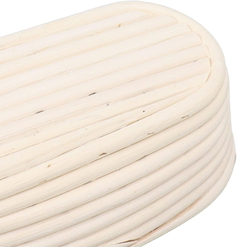 Oval Bread Proofing Basket Set, Sourdough Proofing Basket with Dough Scraper Cloth Liner and Brushes, Natural Rattan Banneton for Artisan Bread Making at Home - Image 3