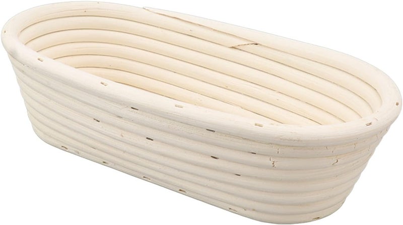 Oval Bread Proofing Basket Set, Sourdough Proofing Basket with Dough Scraper Cloth Liner and Brushes, Natural Rattan Banneton for Artisan Bread Making at Home - Image 4
