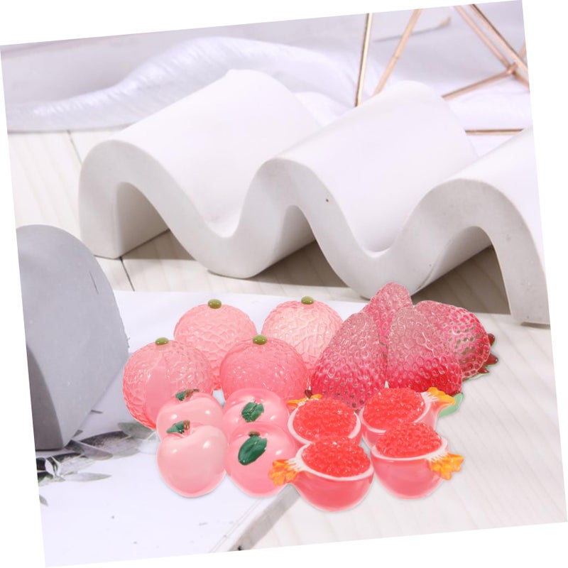 16 Pcs Mini Realistic Fruit Figurines Resin Crafts Decor Tabletop Display Photo Props - Image 5
