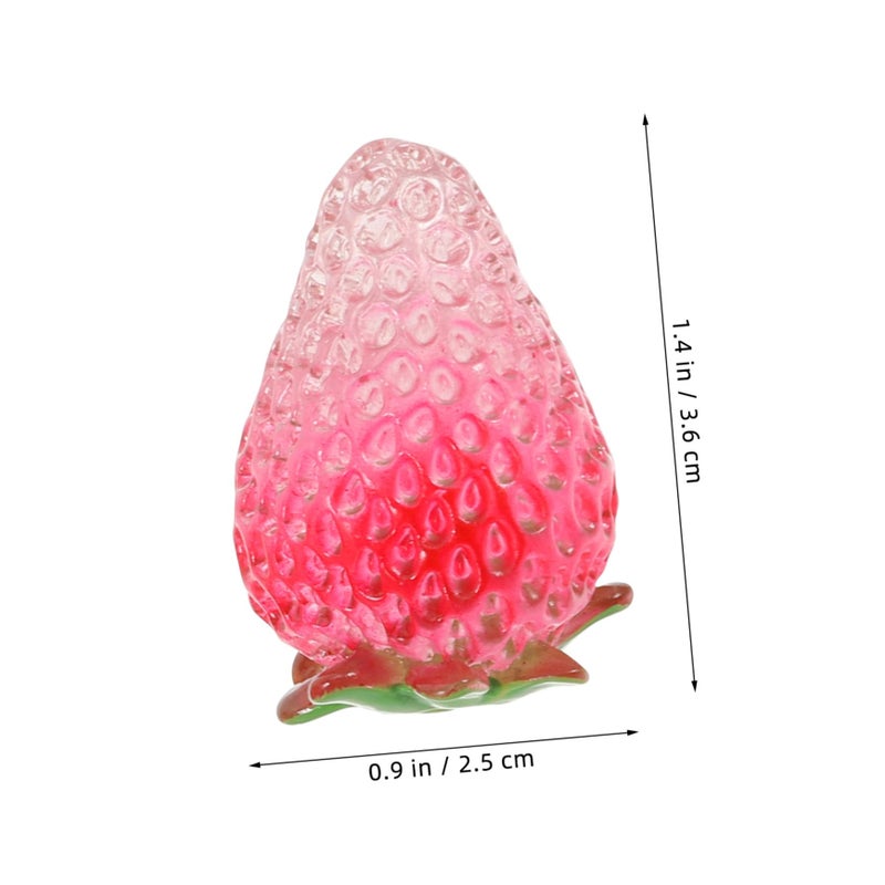 16 Pcs Mini Realistic Fruit Figurines Resin Crafts Decor Tabletop Display Photo Props - Image 3