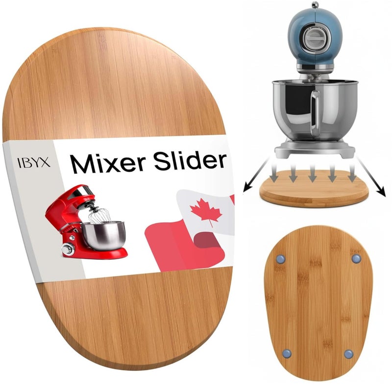 Ibyx Elegant Sliding Tray - Compatible with 5.5 Qt Kitchen Aid Mixer Slider for Counter and Other Heavy Appliances (Natural) - Image 1