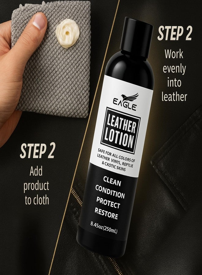 Eagle Leather Lotion - 8.5oz Leather Conditioner with Cloth for Boots, Jackets, Purses, Handbags & Bags - Lanolin & Natural Oils to Clean, Condition, Restore & Protect All Leather Colors - Image 4