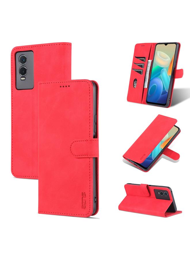 The Bros Case For vivo Y76s 5G / Y74s Skin Feel Calf Texture Horizontal Flip Leather Phone Case