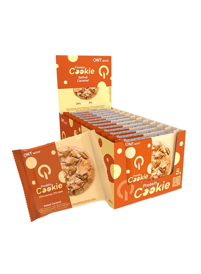 QNT PROTEIN COOKIE | 12 x 60g | Salted Caramel, 25% High-Protein, High-Fiber Snack - Image 4