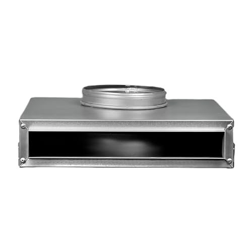BUILDMART - 12" Plenum Box for [12" Linear Slot Diffuser - (1 Slot) Single Slot] Premium Insulated Galvanized Sheet Metal Plenum Box for Heating and Cooling - Texas Buildmart - Image 1