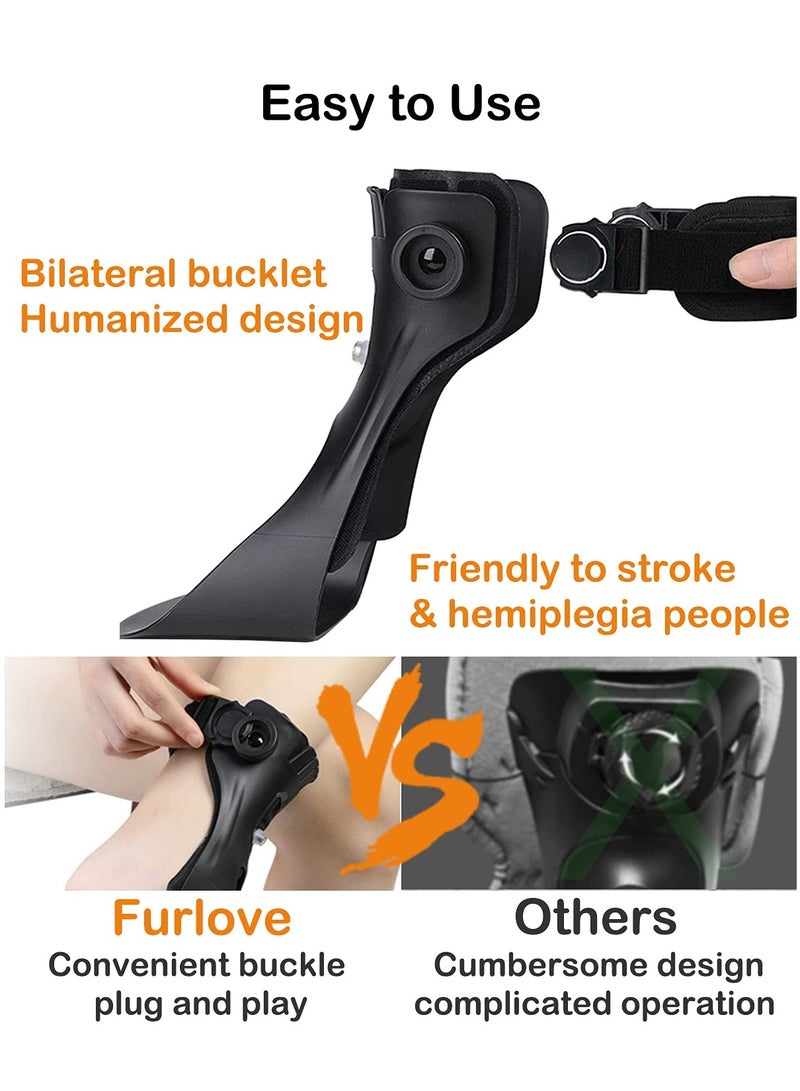 KASTWAVE Drop Foot Brace Orthosis AFO, 2023 Upgraded Medical Foot Up Ankle Foot Orthosis Support with Inflatable Airbag for Hemiplegia SStroke, Multiple Sclerosis Foot Stabilizer Left Foot, L Size - Image 4