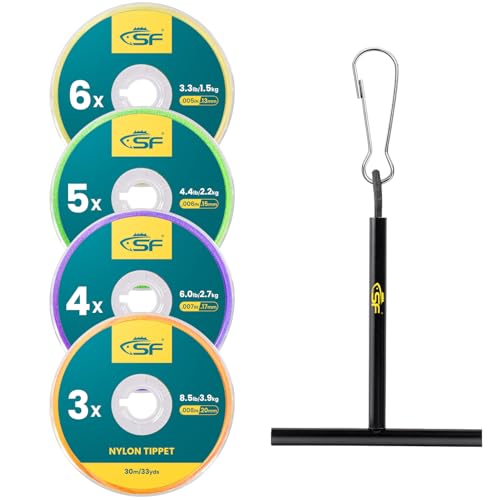 SF 3-4-5-6X Clear Nylon Tippet with Stand for Fly Fishing Trout - Image 1